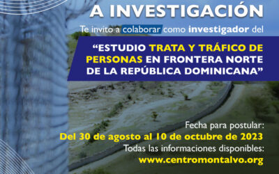 Convocatoria a investigación «Trata y tráfico de personas en la frontera norte de la República Dominicana»